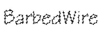 BarbedWire Font Image