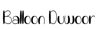 Balloon Duwoor Font Image