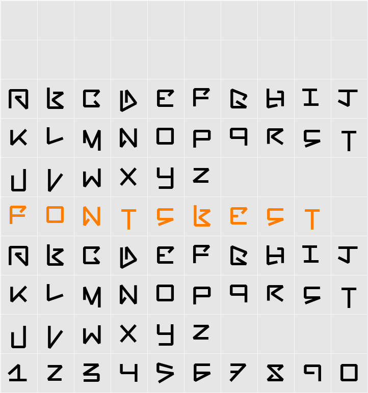 BentOut Character Map