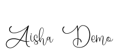 Aisha Demo Font Image