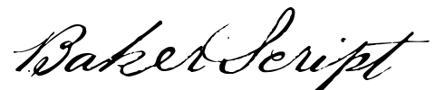 BakerScript Font Image