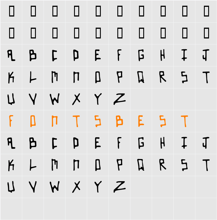 Mrnikas Character Map