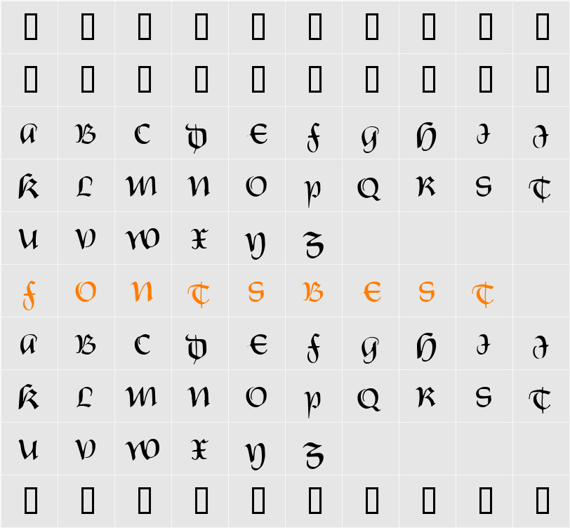 JI-Muskie Character Map