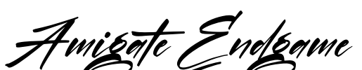 Amigate Endgame Font Image