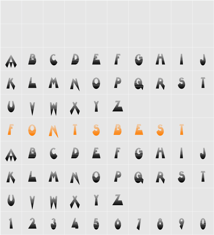 Barnroof Character Map