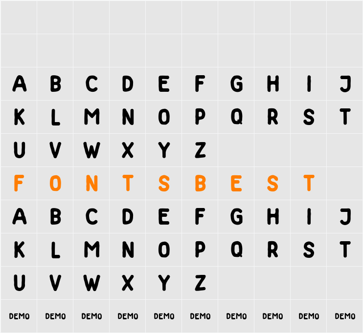 Biggi Ol demo Character Map