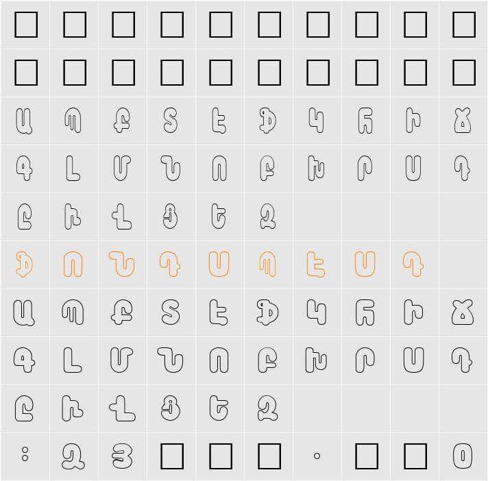 Arax-Barab Character Map