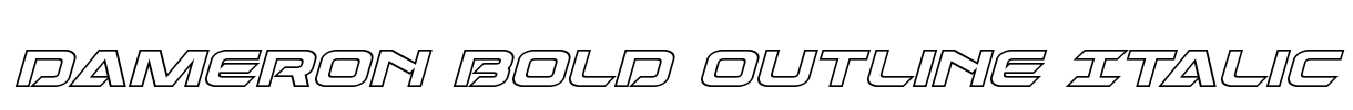 Dameron Bold Outline Italic Font Image