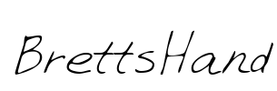BrettsHand Font Image