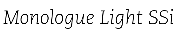 Monologue Light SSi Font Image