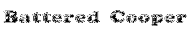 Battered Cooper Font Image