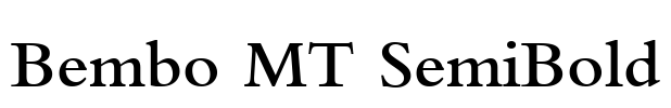 Bembo MT SemiBold Font Image