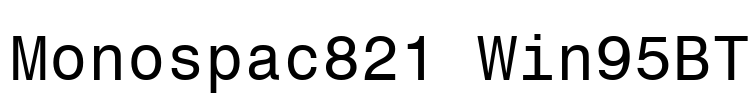 Monospac821 Win95BT Font Image