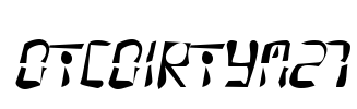 DTCDirtyM27 Font Image