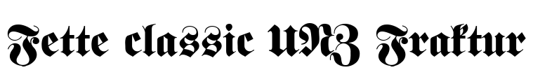 Fette classic UNZ Fraktur Font Image