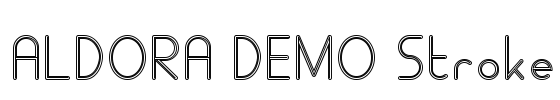 ALDORA DEMO Stroke Font Image