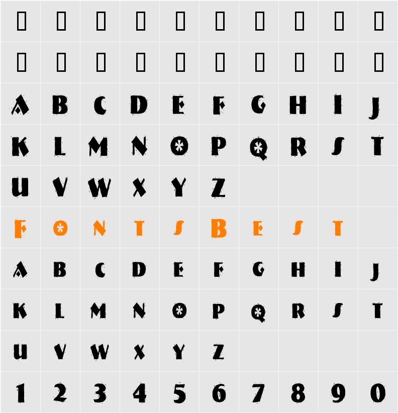 NatividadCondensed Character Map