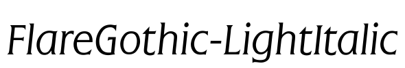 FlareGothic-LightItalic