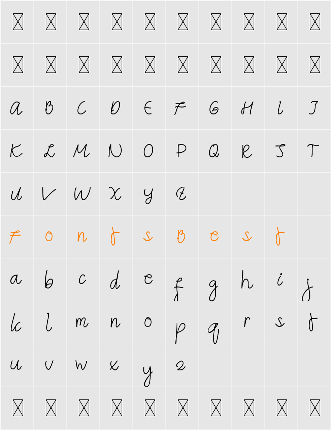 Angemurphy Demo Character Map