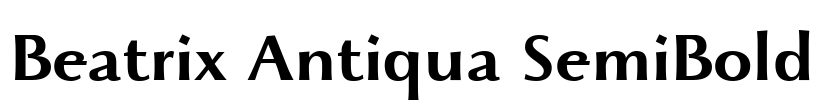 Beatrix Antiqua SemiBold Font Image