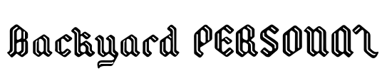 Backyard PERSONAL Font Image
