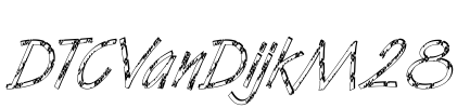 DTCVanDijkM28 Font Image