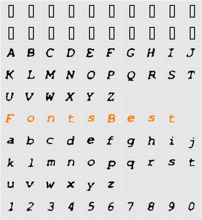 JI-Maraud Character Map