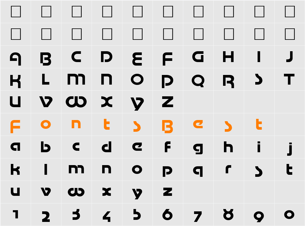 Mottek Character Map