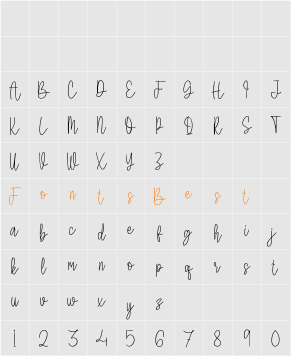 Normal Character Map
