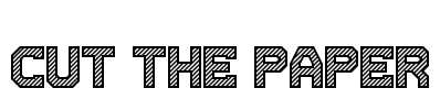 Cut the paper Font Image