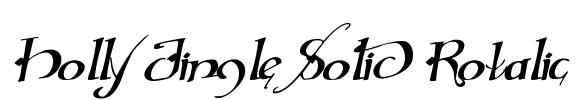 Holly Jingle Solid Rotalic Font Image
