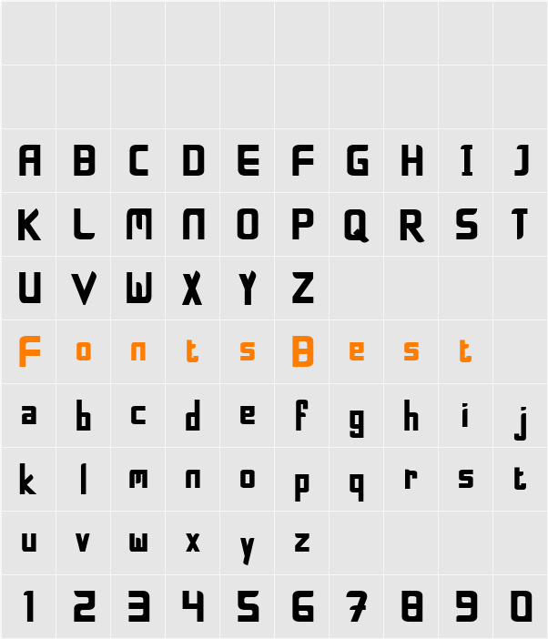 Bold Face Lie Character Map