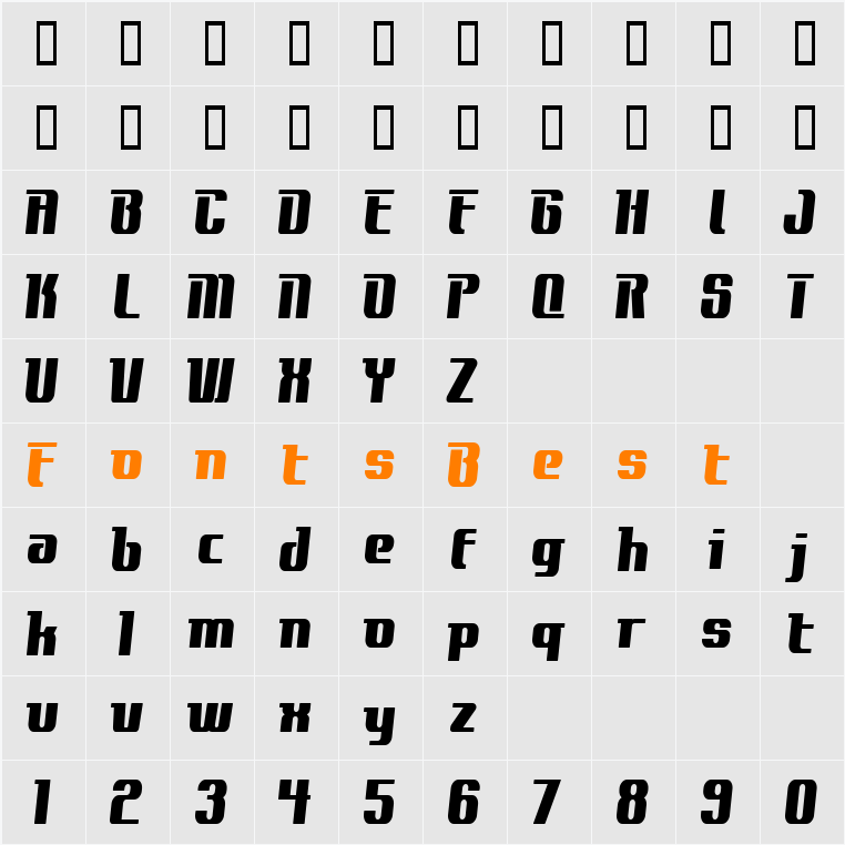 Contact Character Map