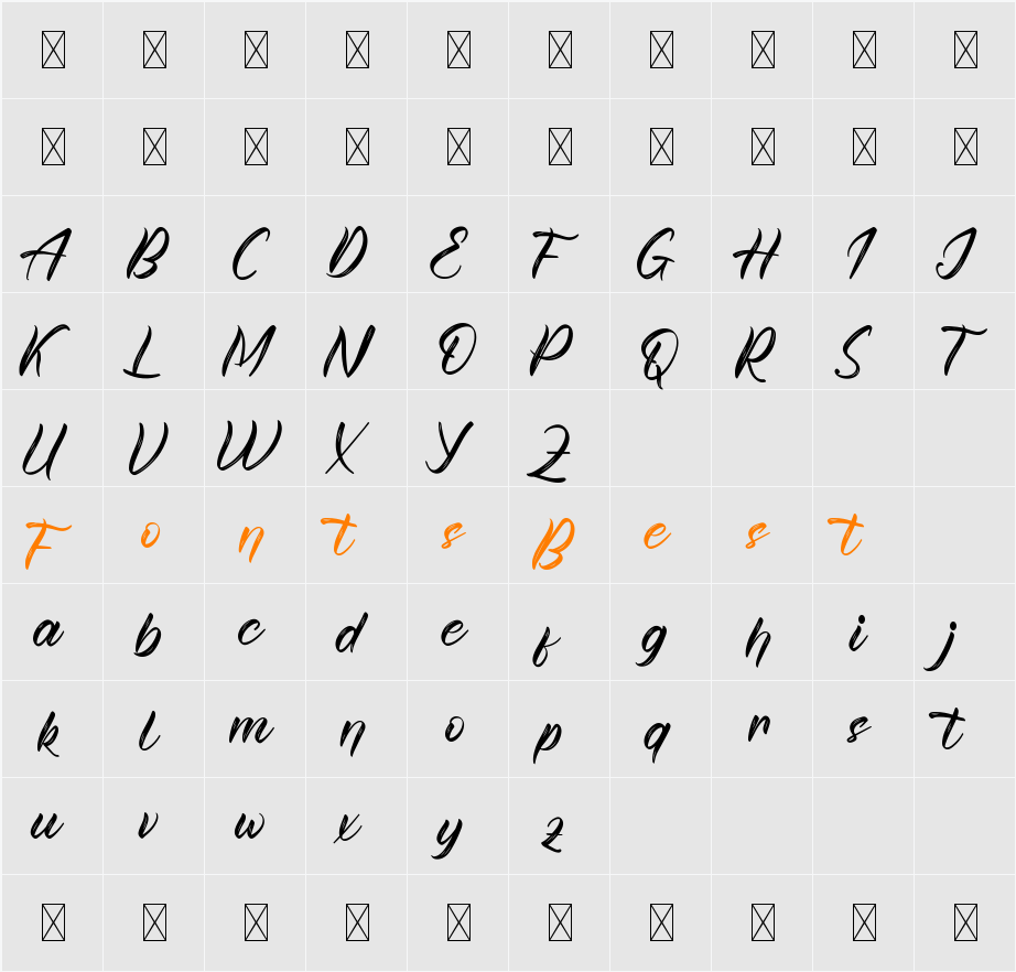Beyours Demo Character Map
