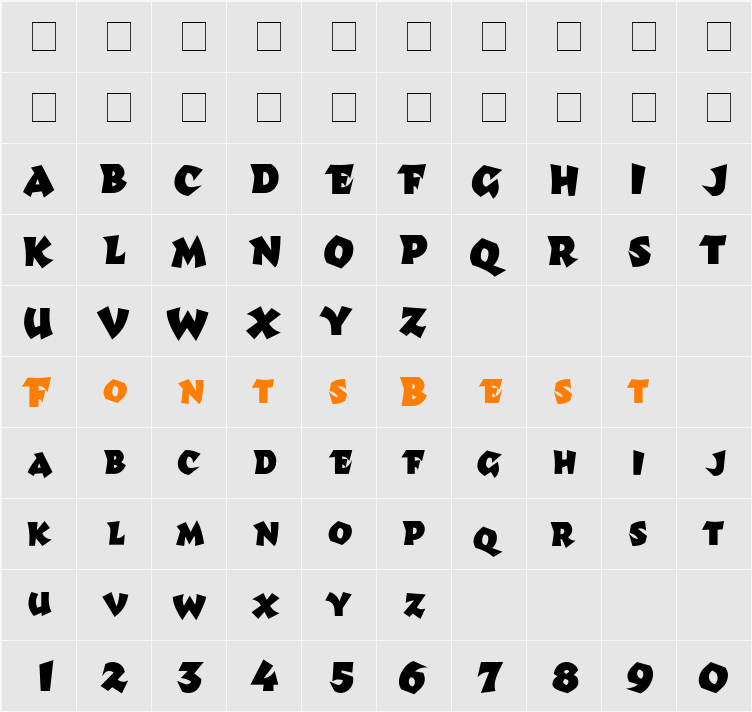ChinaCaps Character Map