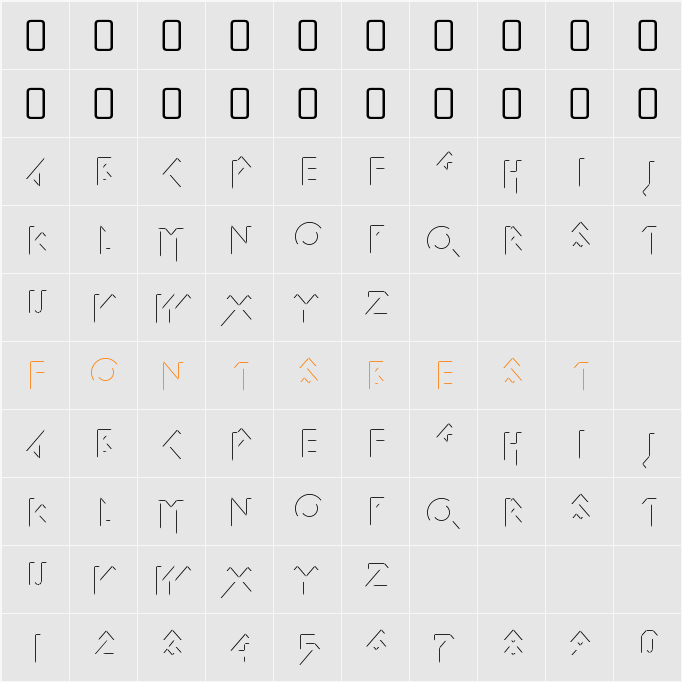 Iomanoid Shine Character Map