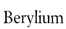 Berylium Font Image
