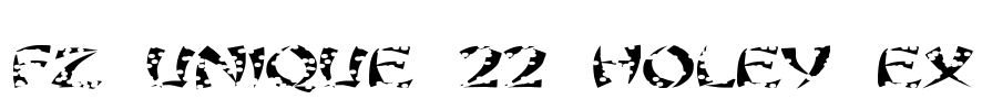 FZ UNIQUE 22 HOLEY EX Font Image