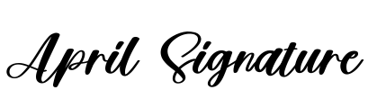 April Signature Font Image