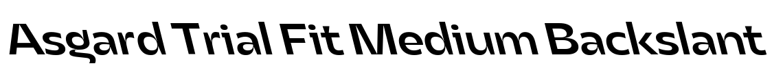 Asgard Trial Fit Medium Backslant Font Image