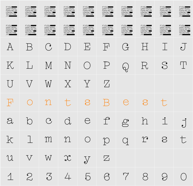 Compagnon Light Character Map