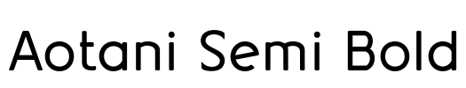 Aotani Semi Bold Font Image