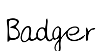Badger Font Image