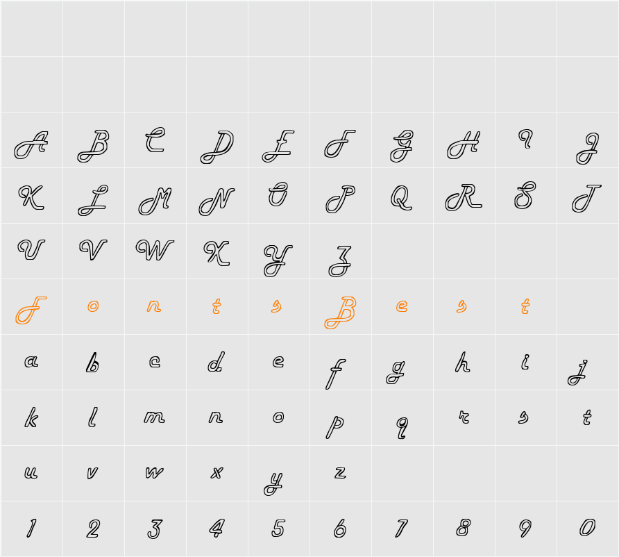 AnniesLoops Character Map