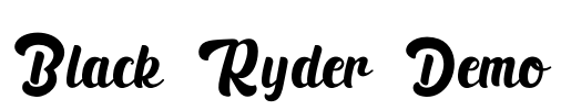Black Ryder Demo Font Image