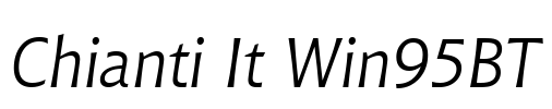 Chianti It Win95BT Font Image