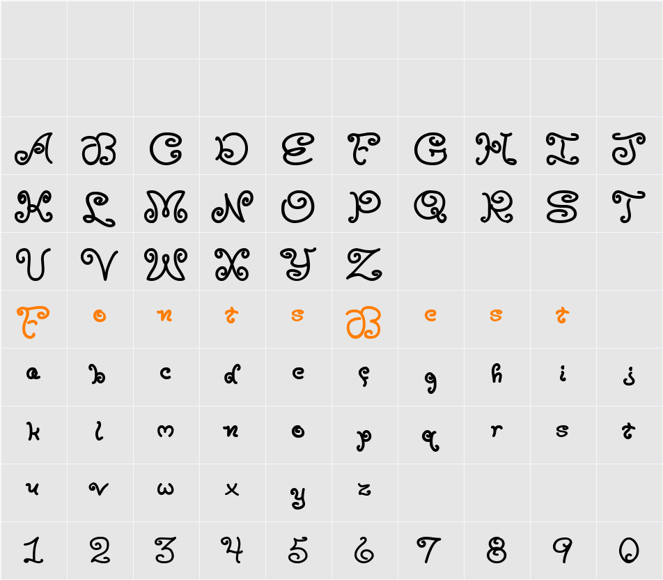 MoxyRoxie Character Map