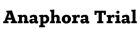 Anaphora Trial Font Image