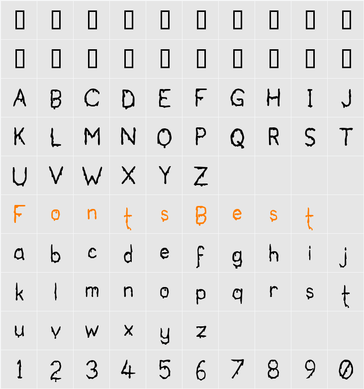 JI-Palled Character Map
