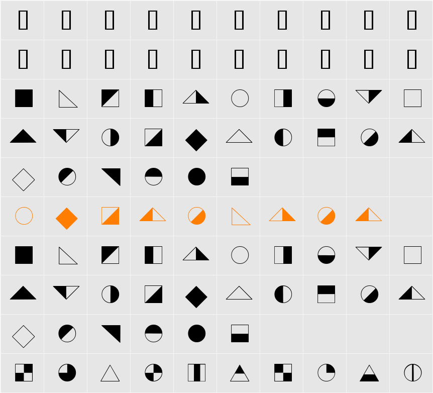 Blackwhite Character Map